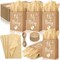 50 Pack Rustic Kraft Baby Shower Gifts Bag with Tissue Papers Baby Shower Paper Bags with Handle and 50 Tissue Tags Twine for Guests Gifts Gender Reveal Favors